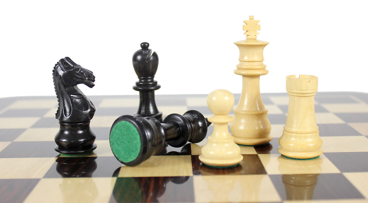 All chess pieces have felted bottom